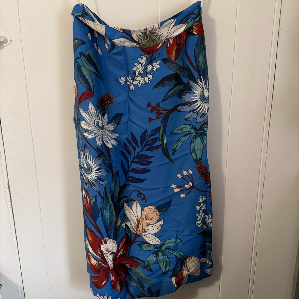 Farm Rio Nwt Floral Blue Skirt